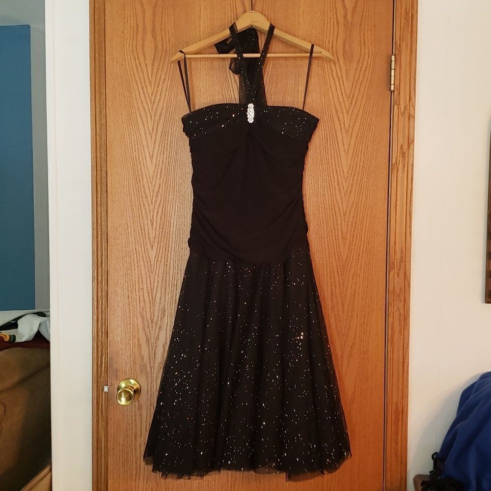 Beautiful Sparkly Formal Black Sleeveless Dress Sz 13/14